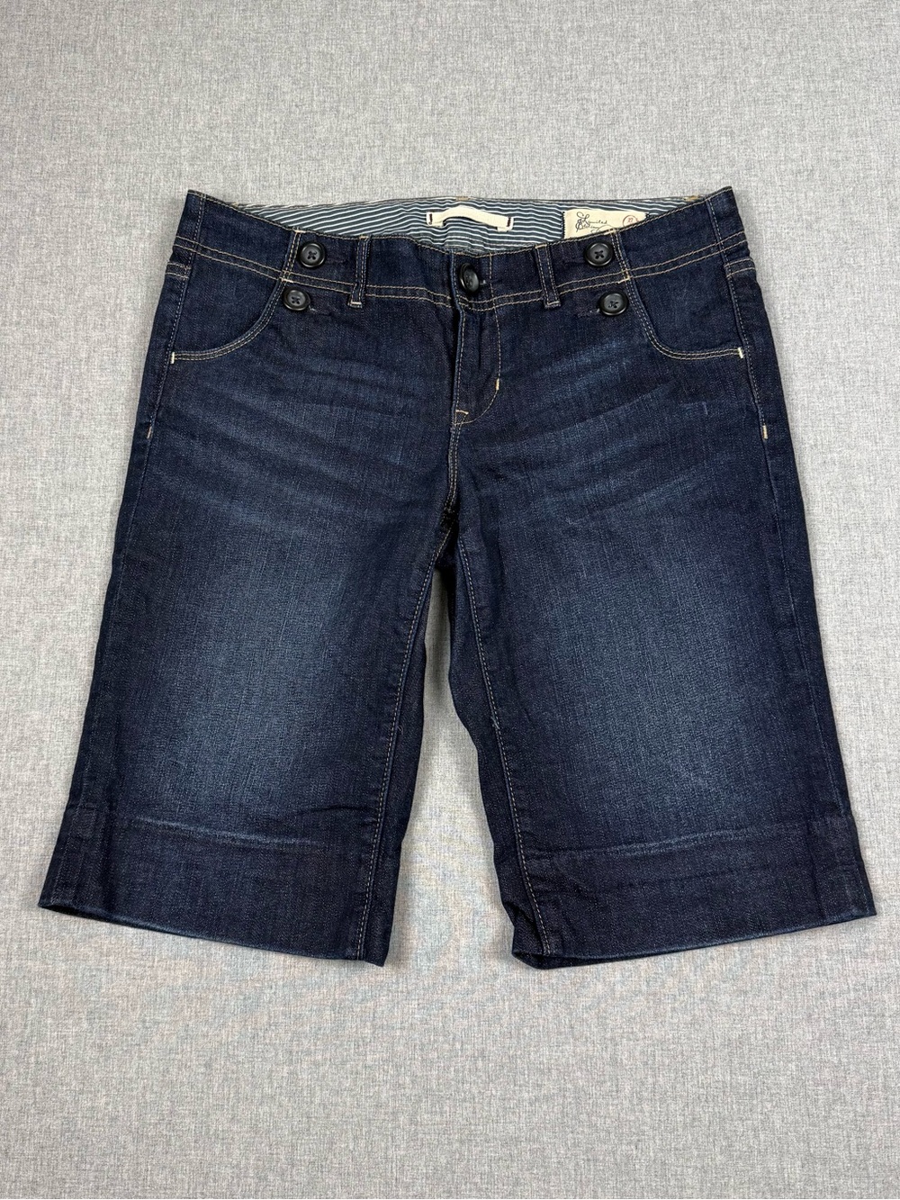 Gap Limited Edition Denim Bermuda Jorts 27/4 Y2K Nautical Button Low Rise